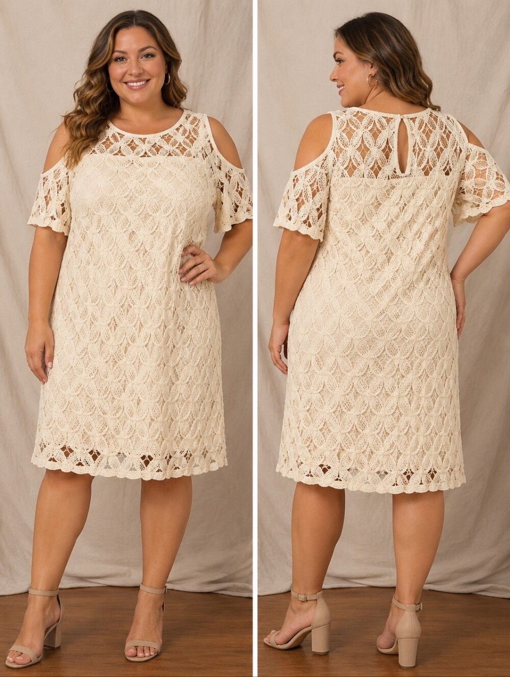🌽 Jesse & J White Crochet Mini Dress – Size 1X